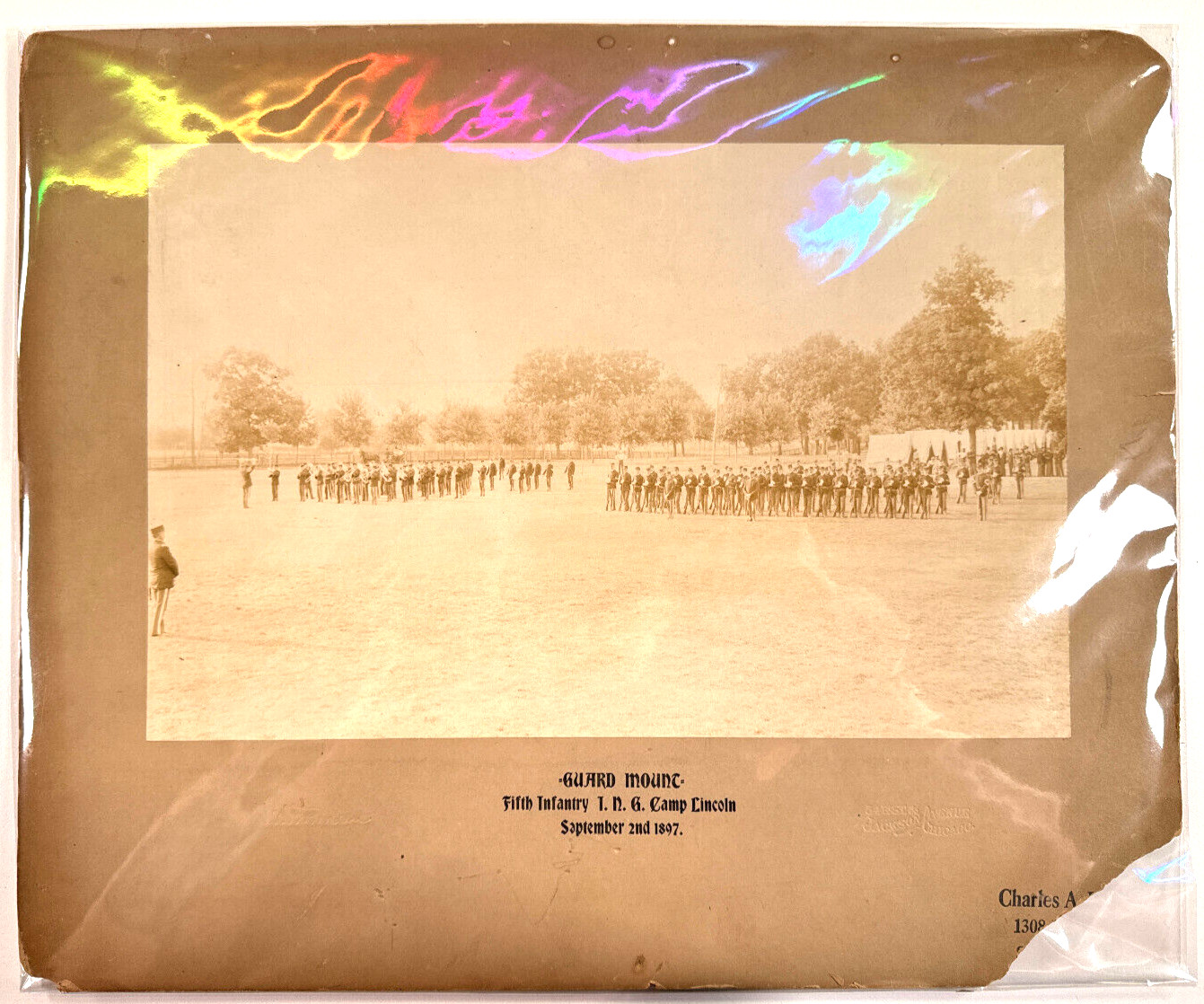 1897 US Guard 5th Infantry I.N.G. Camp Lincoln Chicago Il Spanish Am War Photo 1897 US Guard 5th Infantry I.N.G. Camp Lincoln Chicago Il Spanish Am War Photo