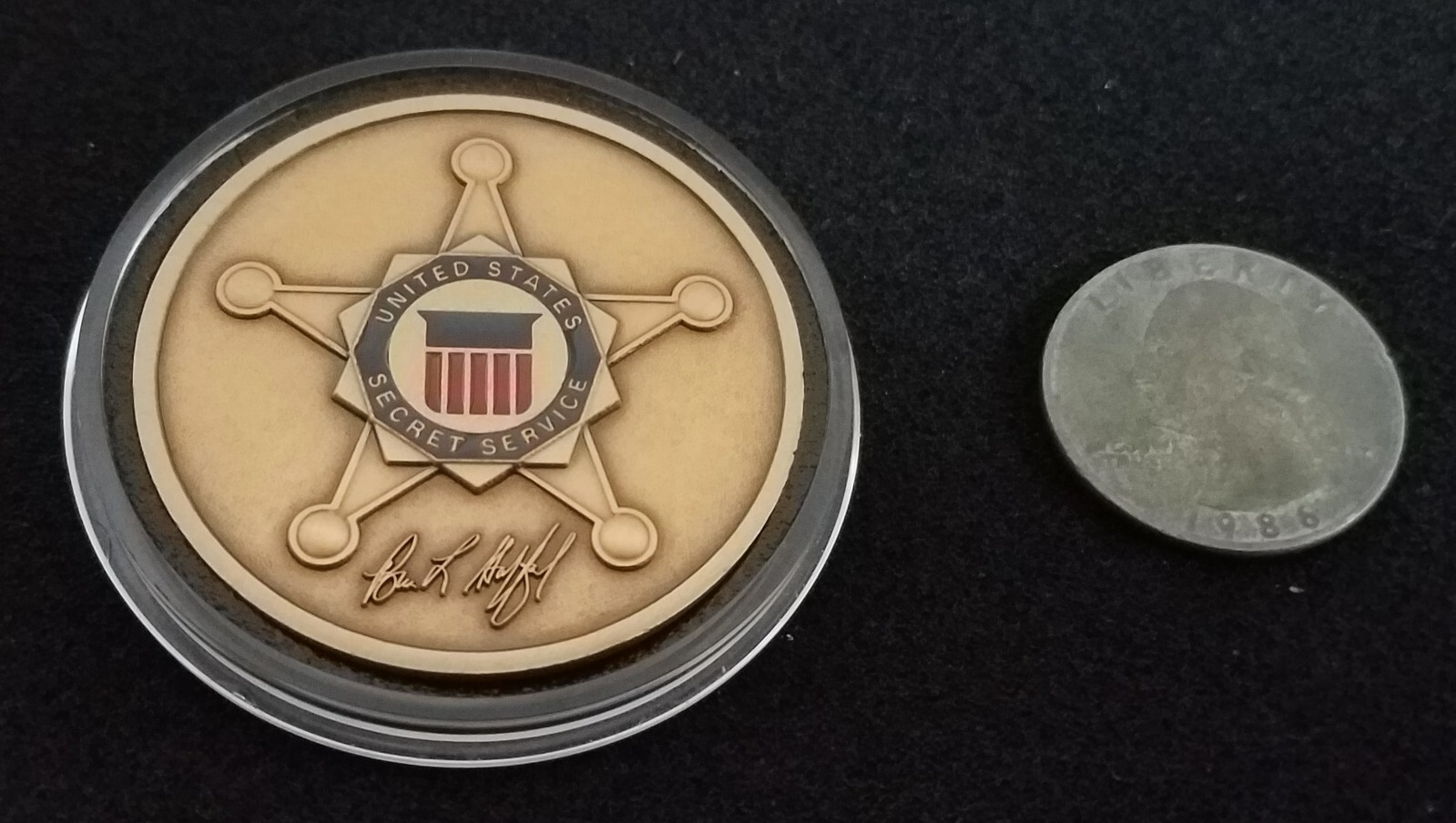 AUTHENTIC Director Stafford United States Secret Service USSS US Challenge Coin AUTHENTIC Director Stafford United States Secret Service USSS US Challenge Coin