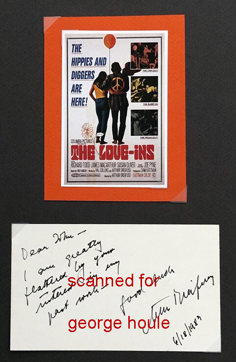 ARTHUR DREIFUSS - SIGNED - DIRECTOR - THE QUARE FELLOW ARTHUR DREIFUSS - SIGNED - DIRECTOR - THE QUARE FELLOW