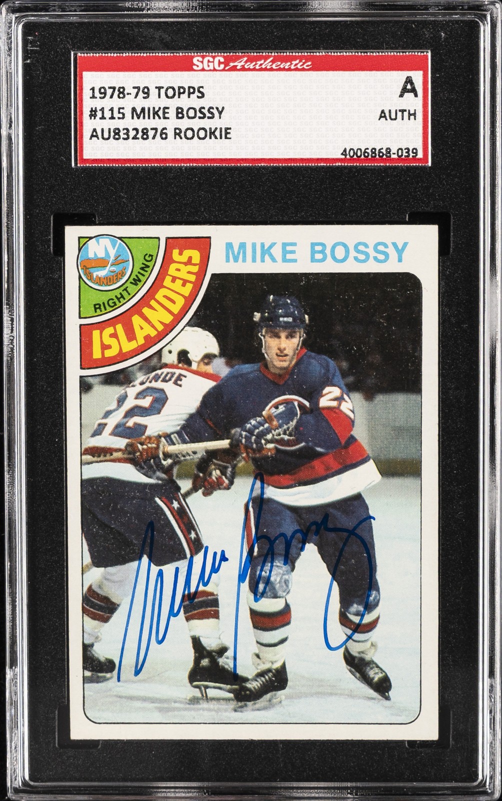 1978-79 TOPPS ROOKIE #115 MIKE BOSSY SGC A