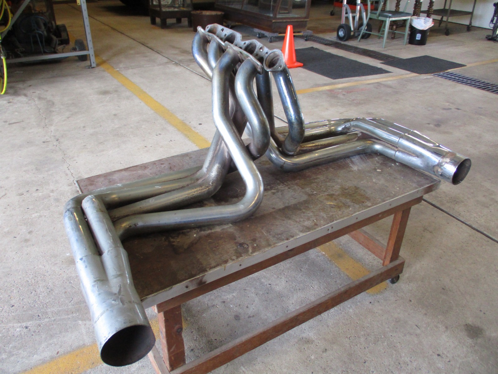 HOOKER HEADERS CHEVROLET BIG BLOCK ENGINE CHROME *SIGNED* CIRCA 1960's - 1970's