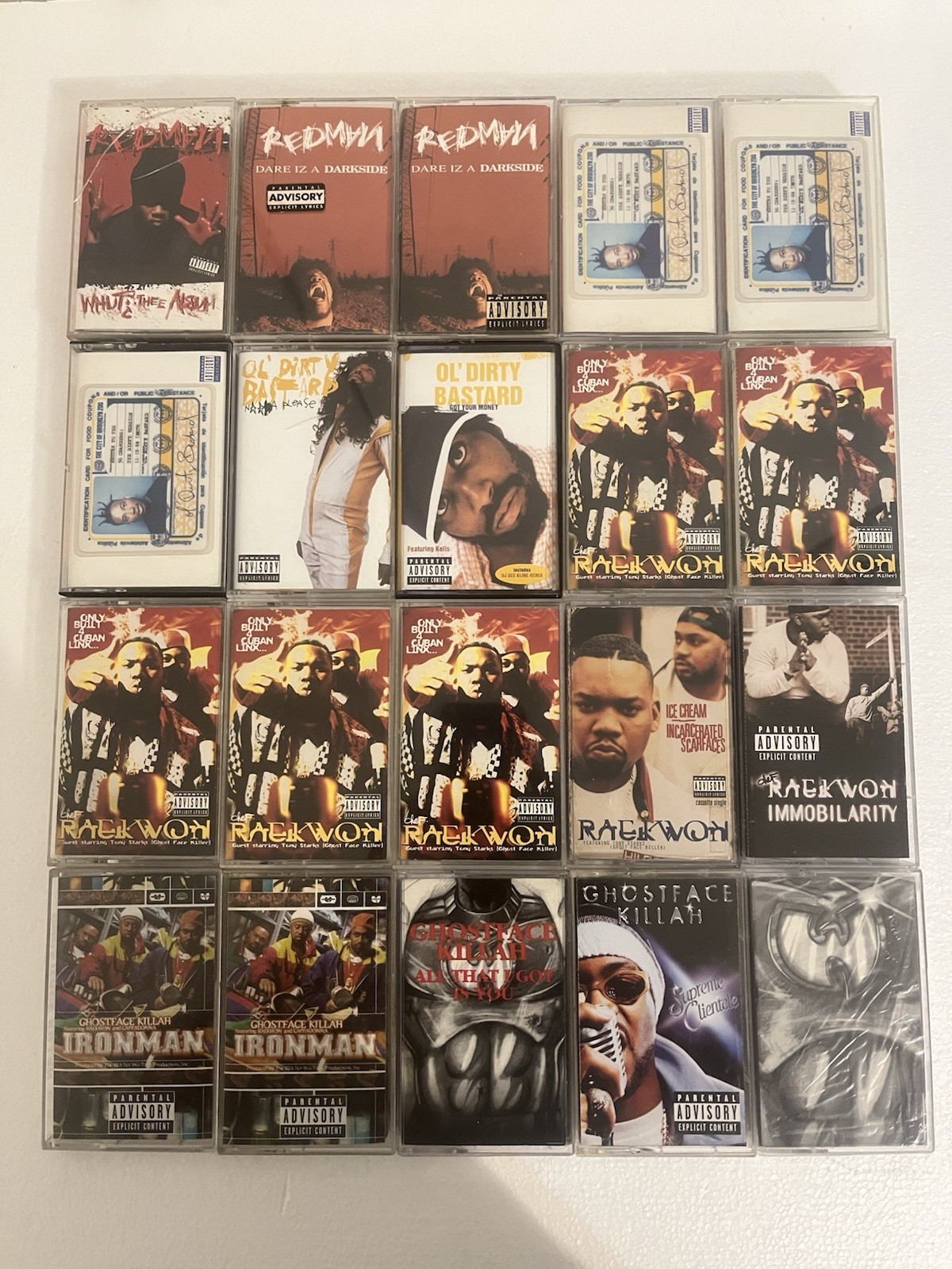 🔺cassette collection 1🔺 wu tang, nas, jay z, lil kim, redman, raekwon, + more