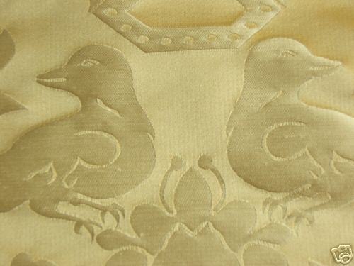 2y min SCALAMANDRE 100%SILK LOVE BIRD SUN YELLOW GOLD MSRP$748/Y Special order