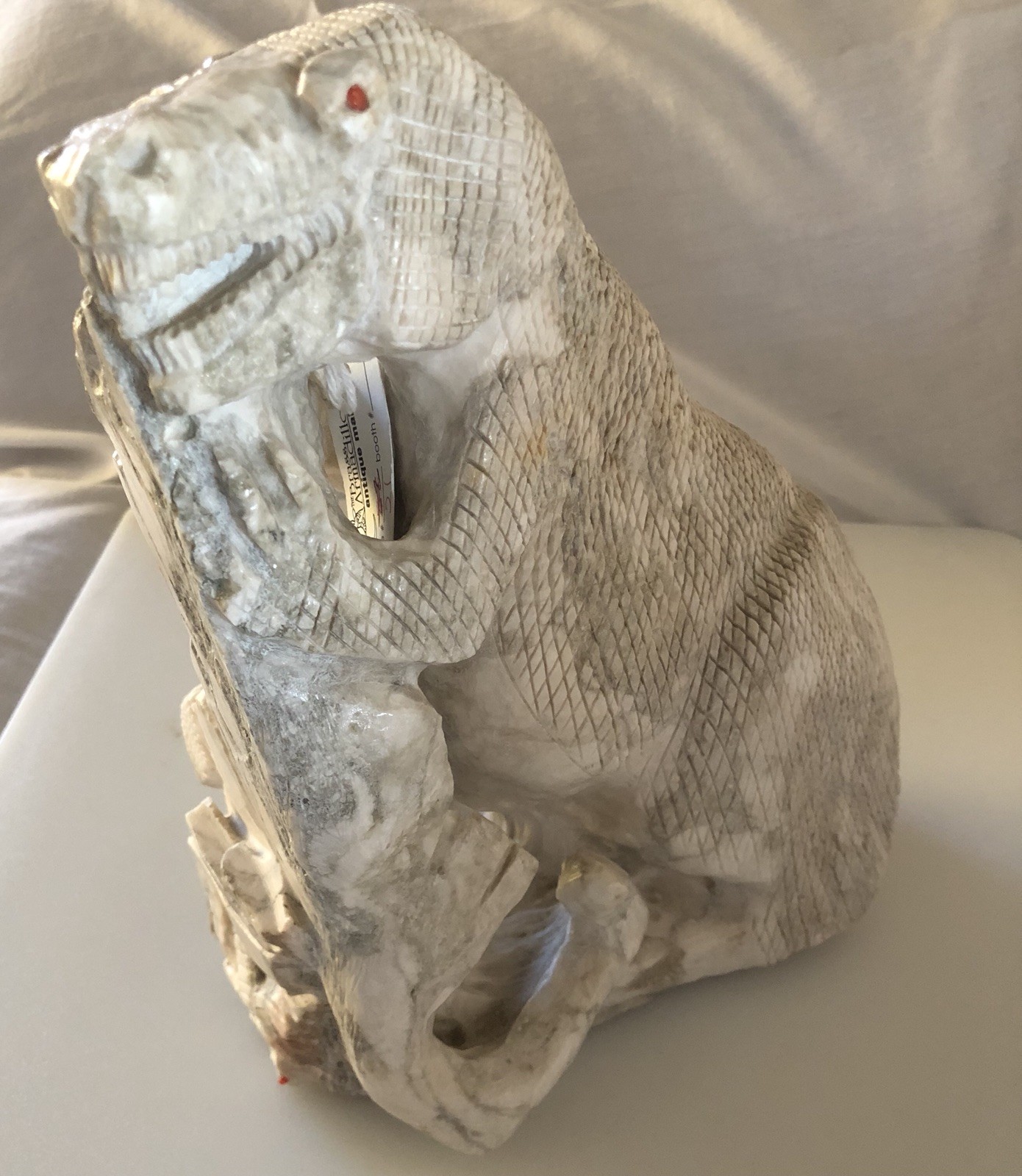 Zuni Giant Tyrannosaurus T Rex Prey Clive Hustito Marble Fetish Museum Quality Z