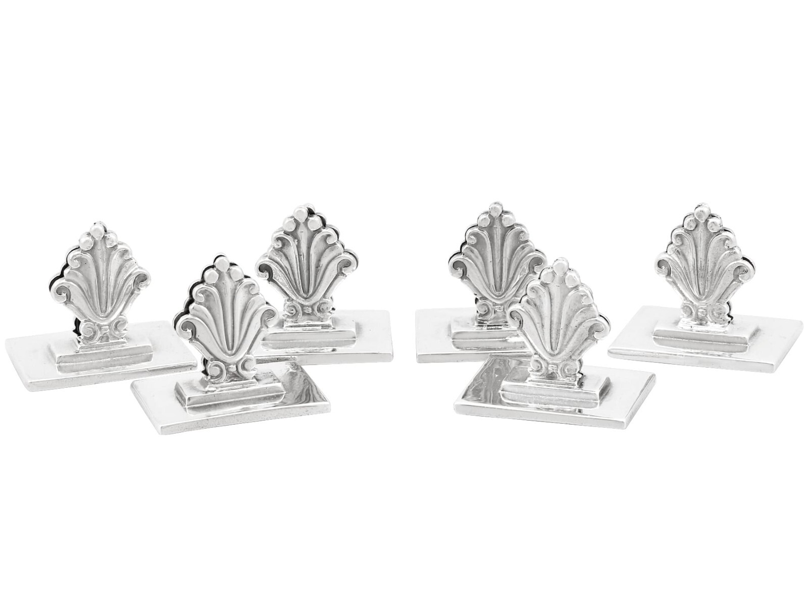 Antique Danish Sterling Silver Menu/Card Holders