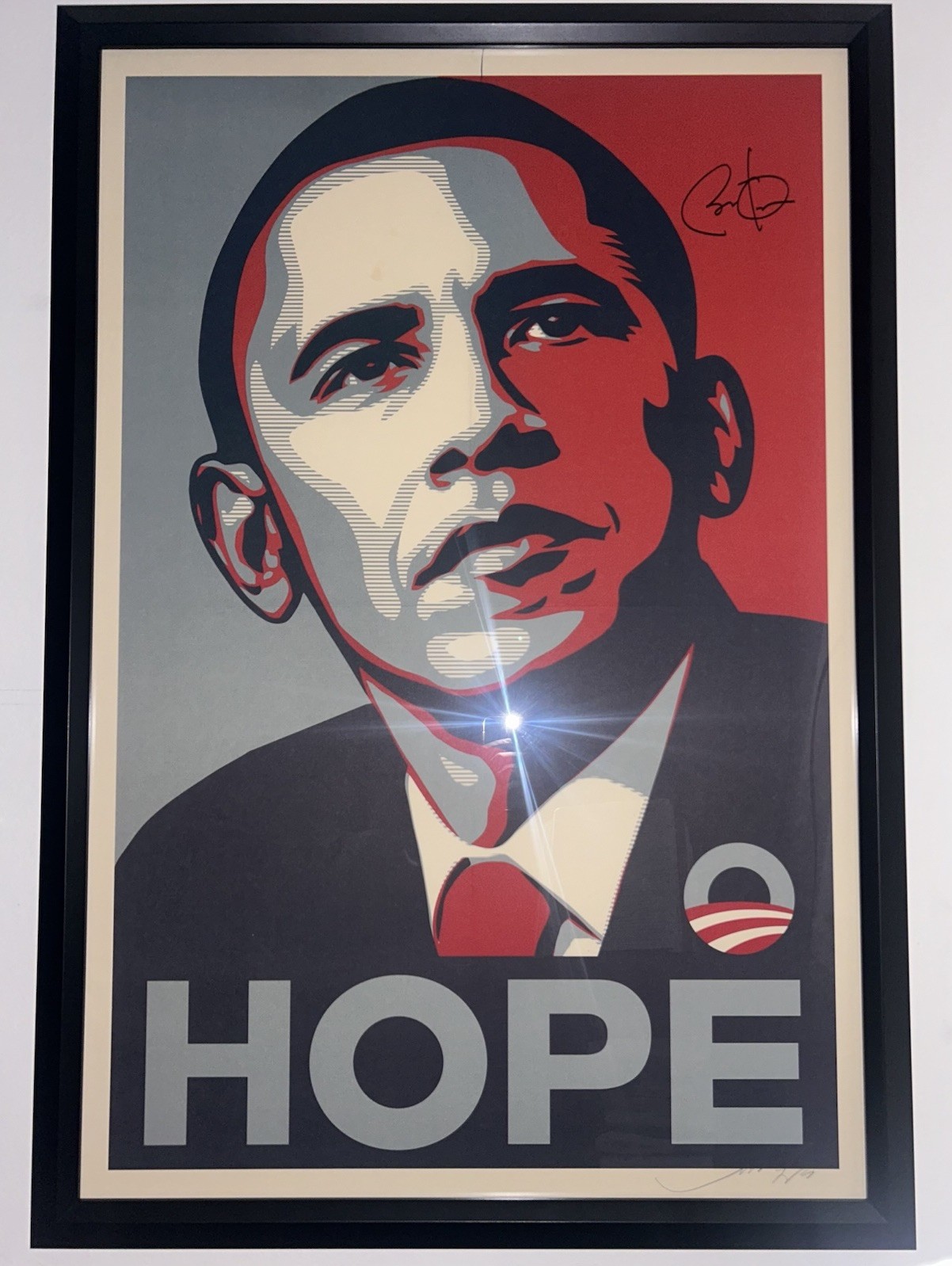 Barack Obama Signed 24x36 Original HOPE Poster Shepard Fairey PSA/DNA LOA Barack Obama Signed 24x36 Original HOPE Poster Shepard Fairey PSA/DNA LOA