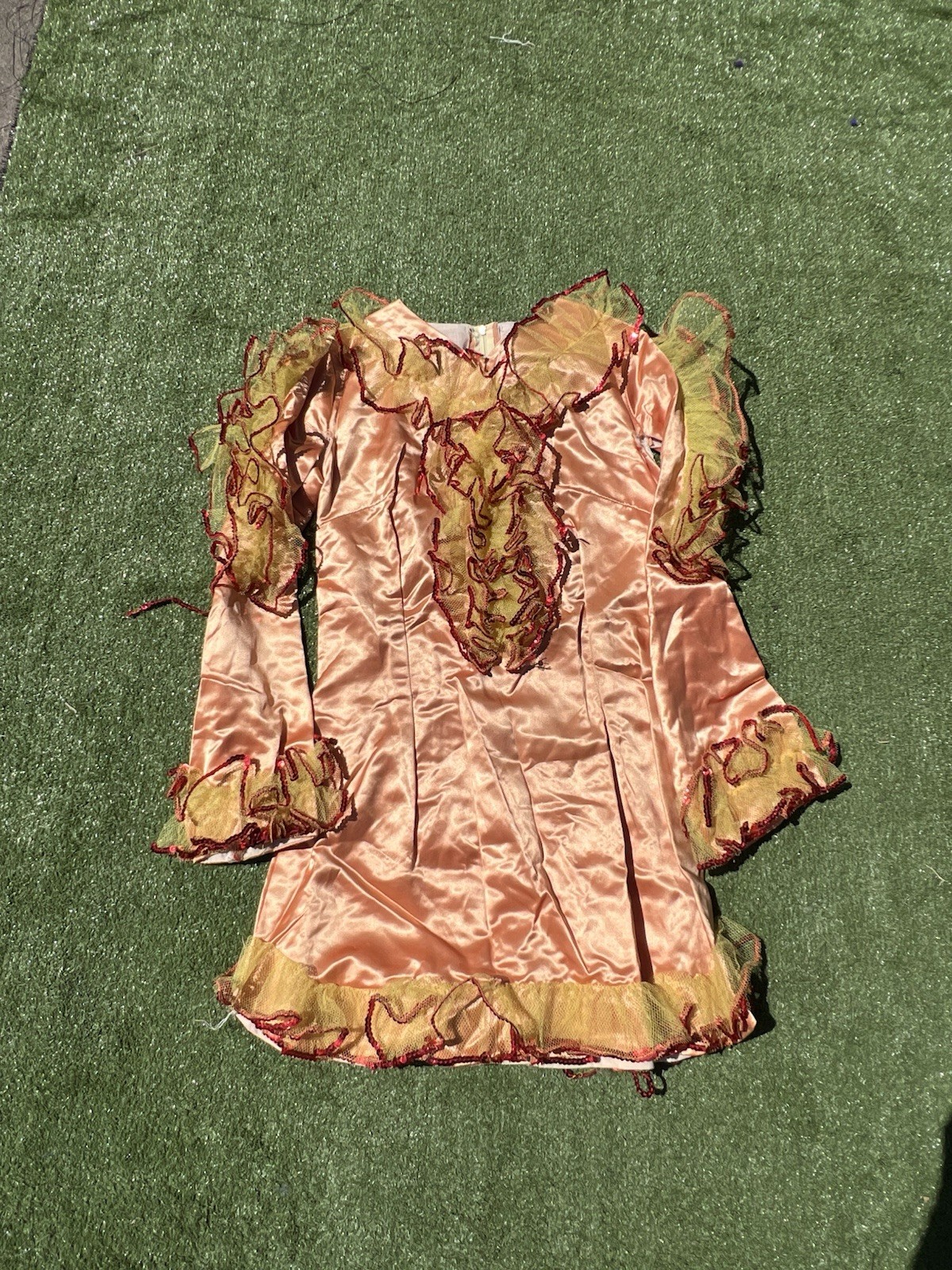 Andrade Vintage 1960s Mardi Gras Costume Top Orange Puff Krewe Rare Andrade Vintage 1960s Mardi Gras Costume Top Orange Puff Krewe Rare