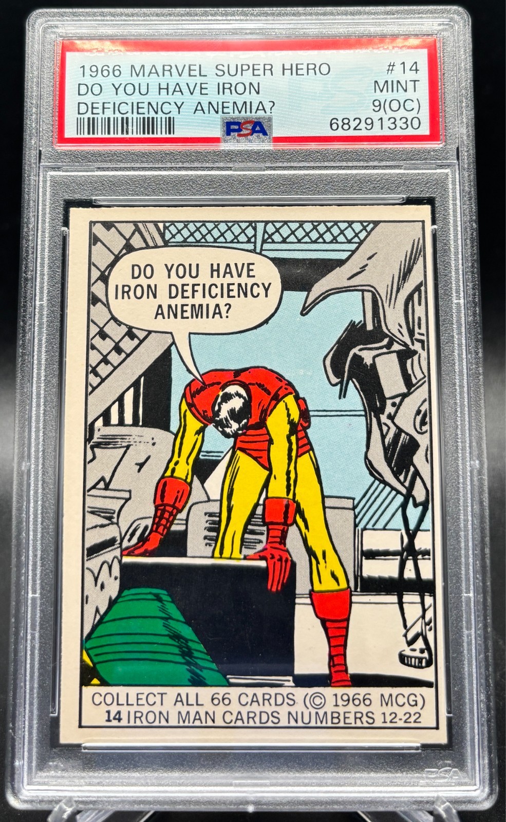 PSA 9 OC 1966 Marvel Super Hero Do You Have Iron Deficiency Anemia Iron Man #14