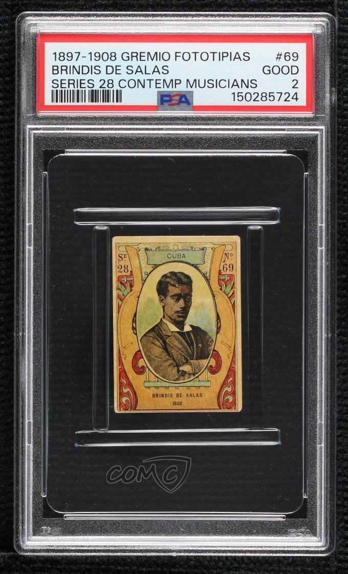 1897-1908 Gremio Fototipias Claudio Brindis de Salas Garrido #69 PSA 2 0cp0