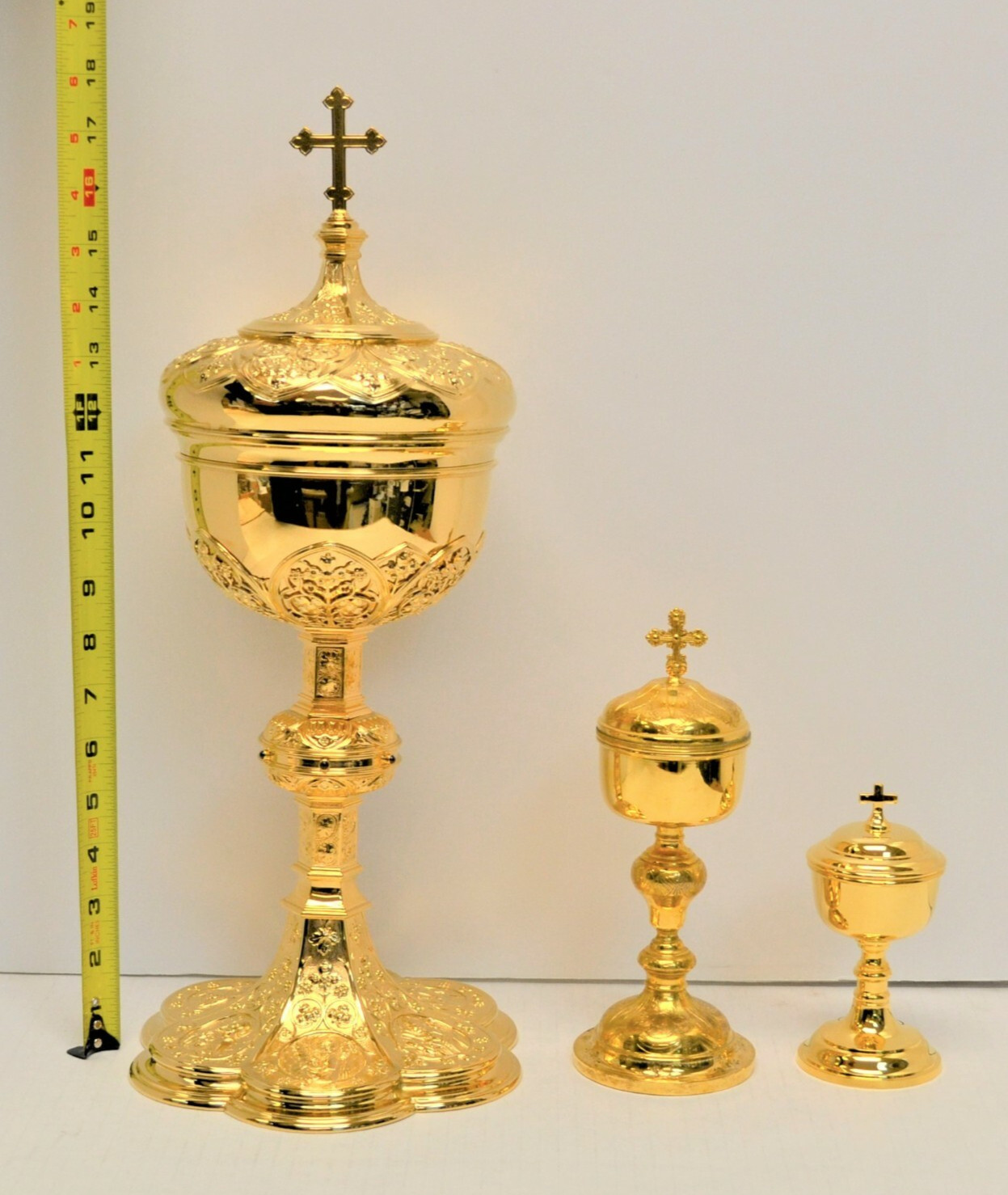 + Beautiful Extra Large Cathedral Size Ciborium + All Sterling Silver + 18