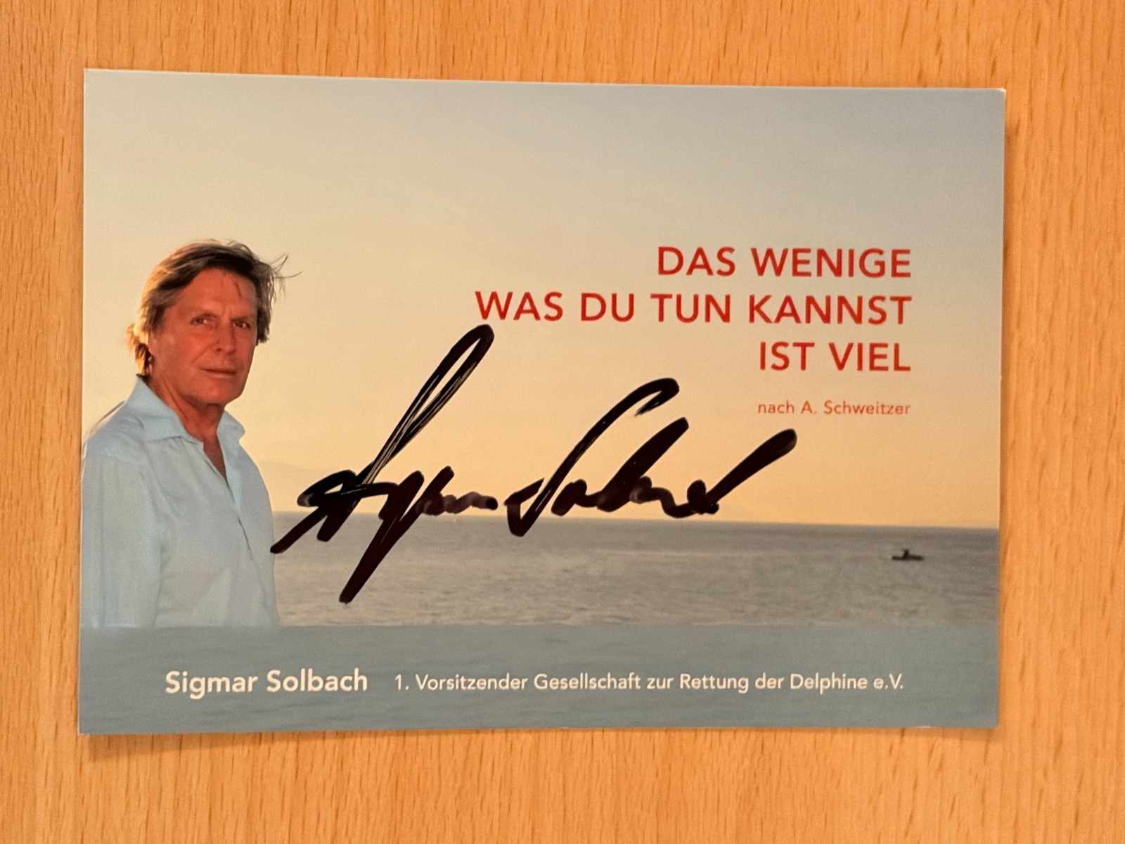 Sigmar Solbach - Autograph Card Original Signed - #50728