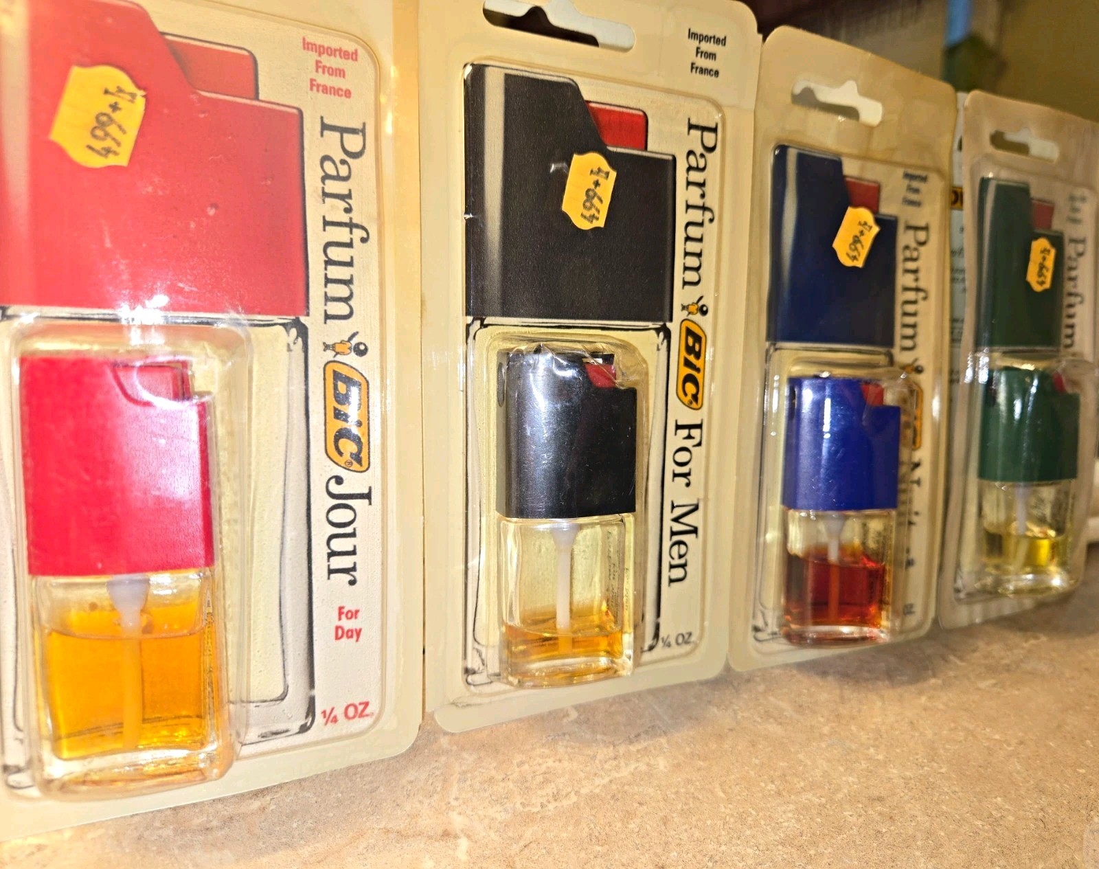RARE BIC PARFUM “FULL RAINBOW” SET 4 Complete 1989 France Sealed Vintage NOS RARE BIC PARFUM “FULL RAINBOW” SET 4 Complete 1989 France Sealed Vintage NOS