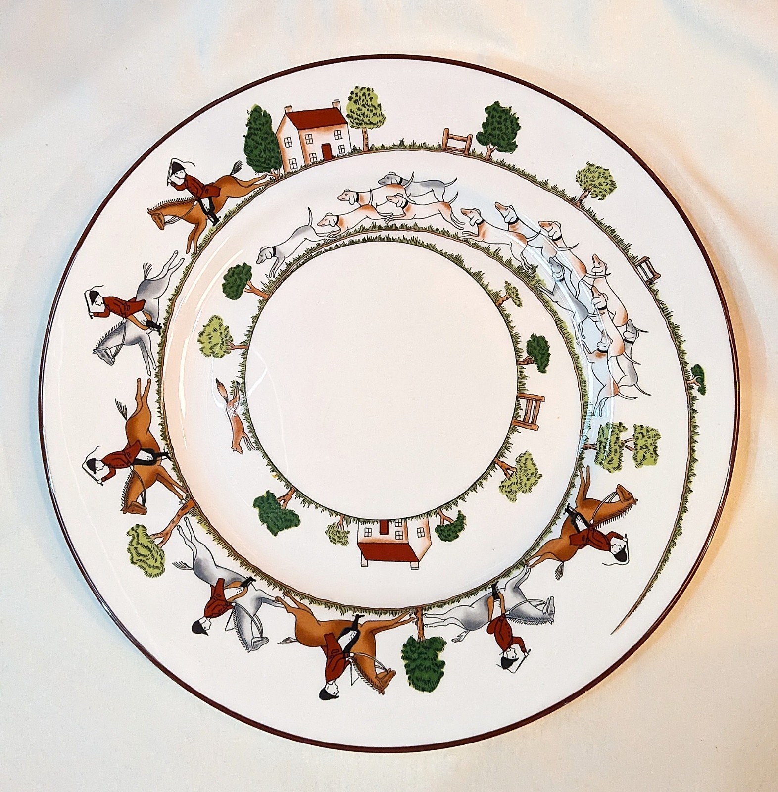 Vintage Dinner Plate Coalport Staffordshire Hunting Scene – 1960s Vintage Dinner Plate Coalport Staffordshire Hunting Scene – 1960s