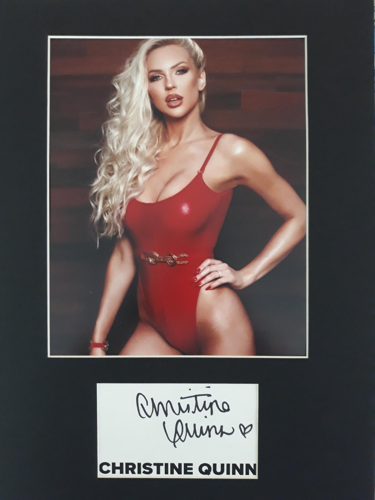 CHRISTINE QUINN AUTOGRAPH SIGNED CARD (10X8
