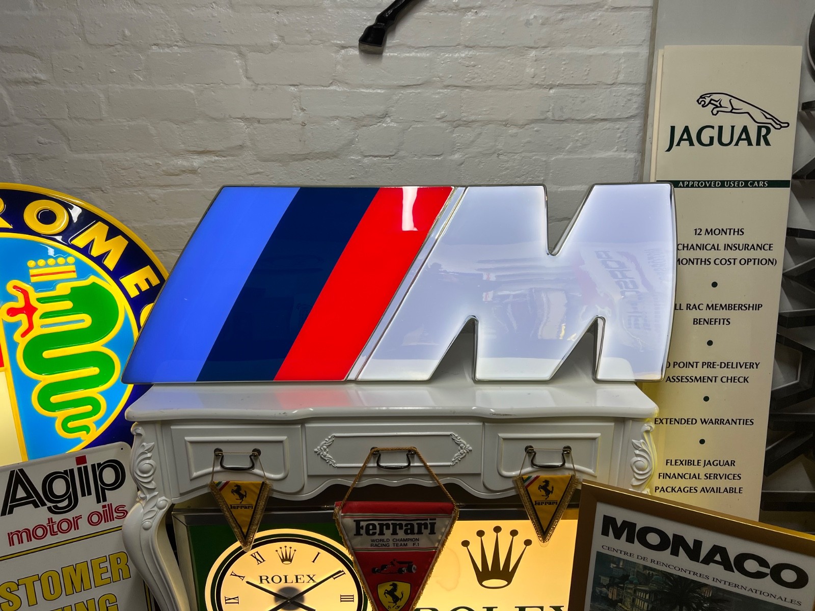 RARE 2000’s BMW MOTORSPORT DEALER SHOWROOM GARAGE ILLUMINATED SIGN - M2 M3 M5 M6
