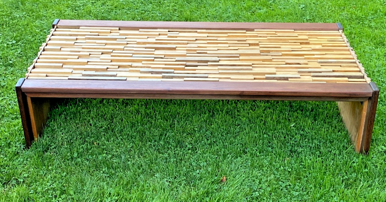 Percival Lafer Brazilian Mahogany Brutalist Wood Coffee Cocktail Table Vtg MCM