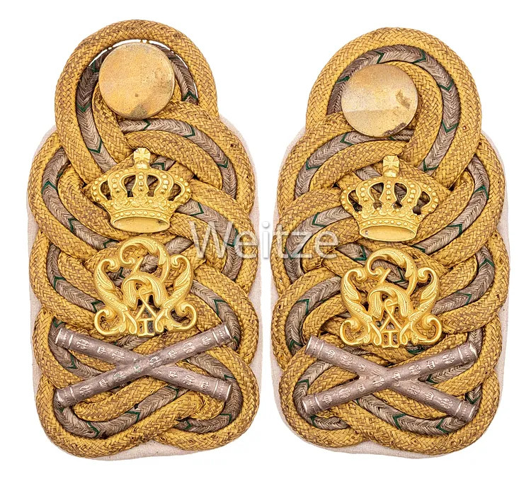 Prussia 1st World War II Pair of Shoulder Pieces Owned by Kaiser Wilhelm II...