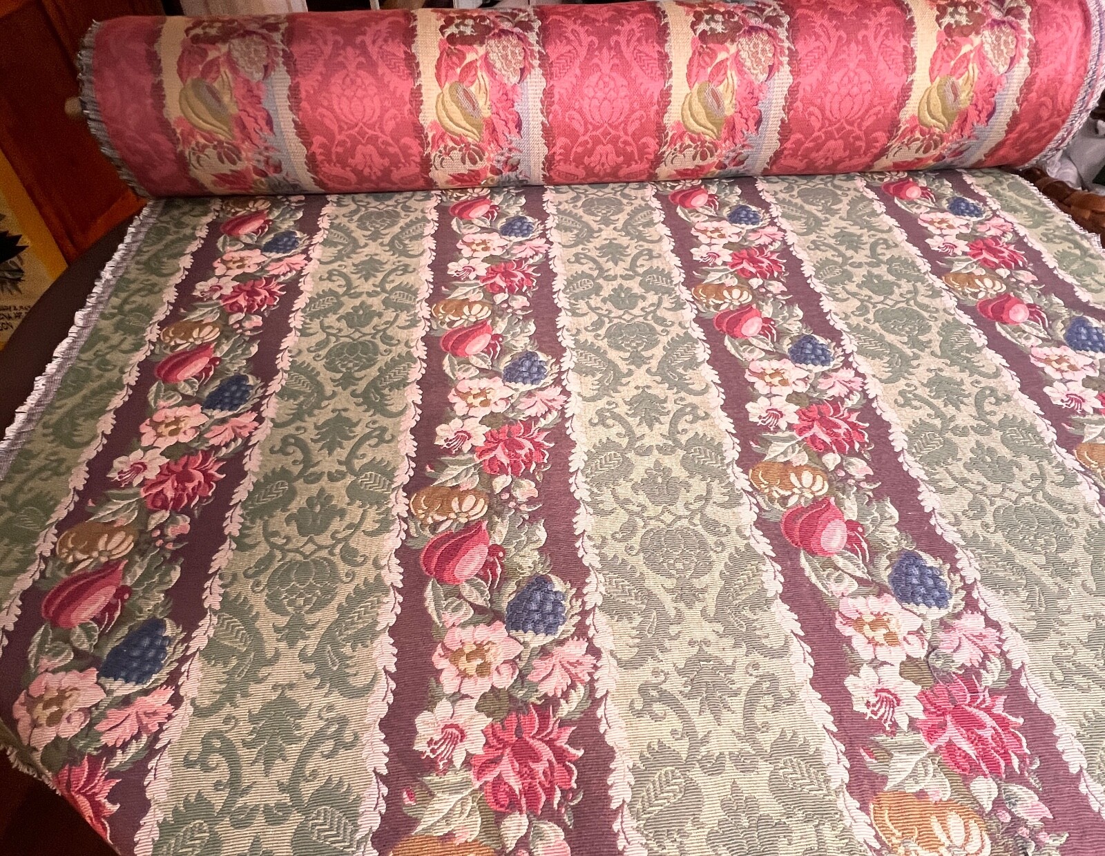 Scalamandre Colony Italian Linen Tapestry “Cornucopia” Fabric By The Yard A003 Scalamandre Colony Italian Linen Tapestry “Cornucopia” Fabric By The Yard A003
