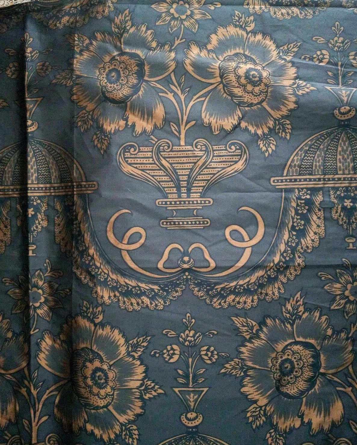 Brunschwig & Fils Verel de Belval France Printed Silk Fabric Sample 86 Brunschwig & Fils Verel de Belval France Printed Silk Fabric Sample 86