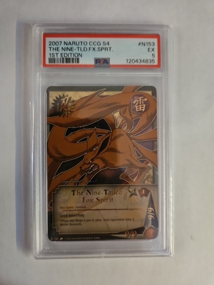 2007 Naruto CCG The Nine-Tailed Fox Spirit 1st Edition PSA 5 POP 1 Rare 2007 Naruto CCG The Nine-Tailed Fox Spirit 1st Edition PSA 5 POP 1 Rare