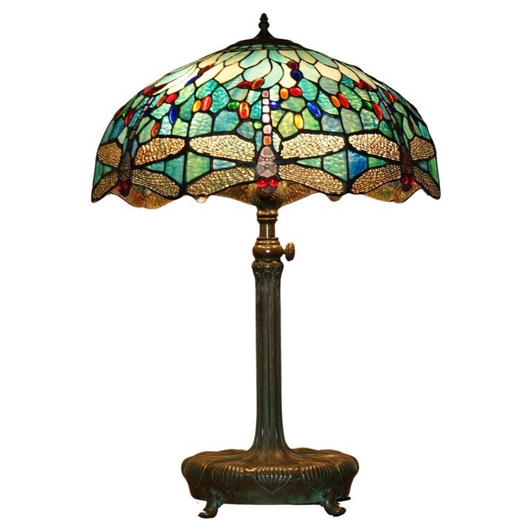 ANTIQUE ORIGINAL TIFFANY STUDIOS NYC O'BRIEN BRONZE HEIGHT ADJUSTABLE TABLE LAMP ANTIQUE ORIGINAL TIFFANY STUDIOS NYC O'BRIEN BRONZE HEIGHT ADJUSTABLE TABLE LAMP