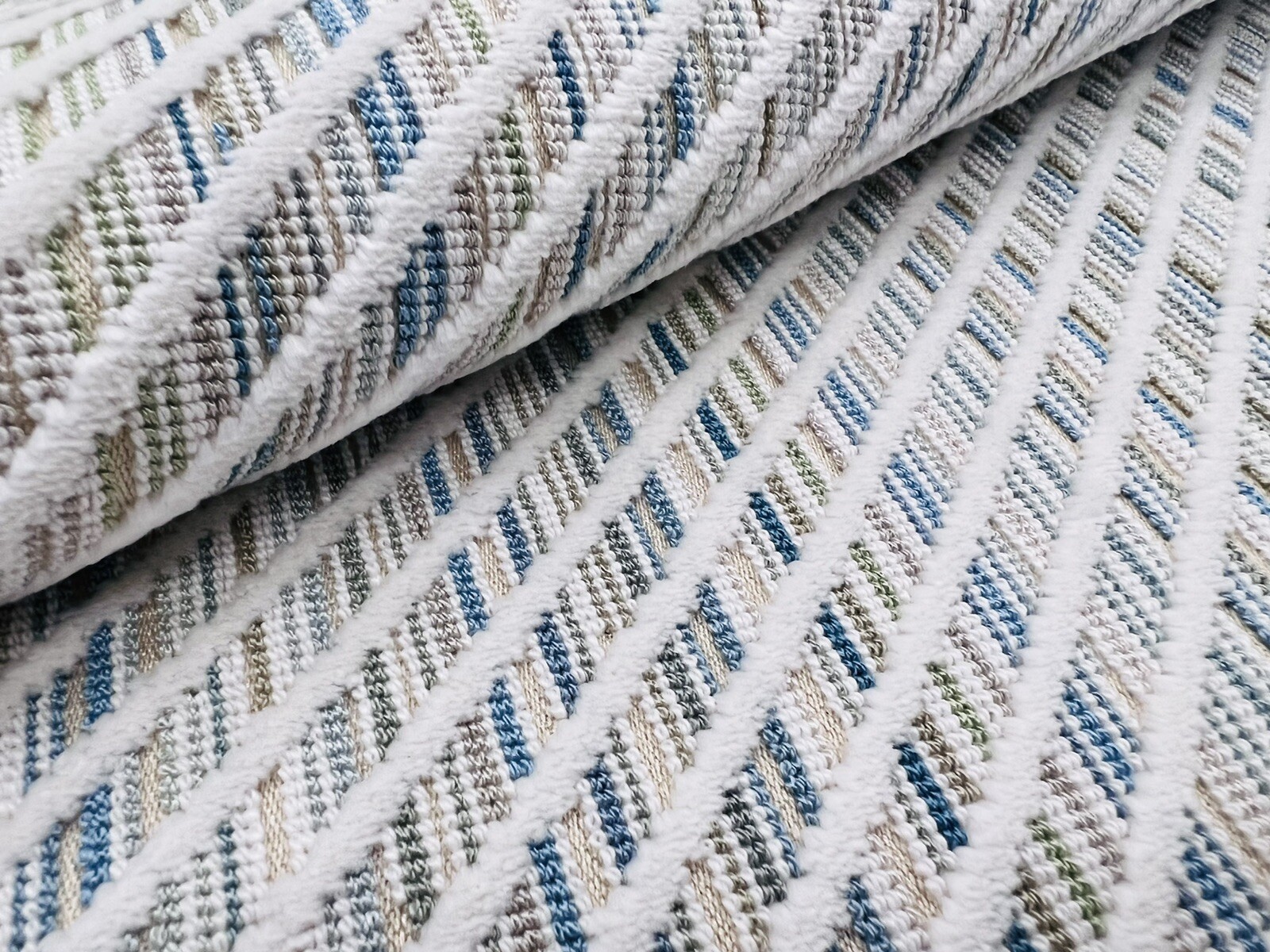 Scalamandre Striped Upholstery Fabric- Prisma Velvet High Tide 4.75 yd 27238-001 Scalamandre Striped Upholstery Fabric- Prisma Velvet High Tide 4.75 yd 27238-001