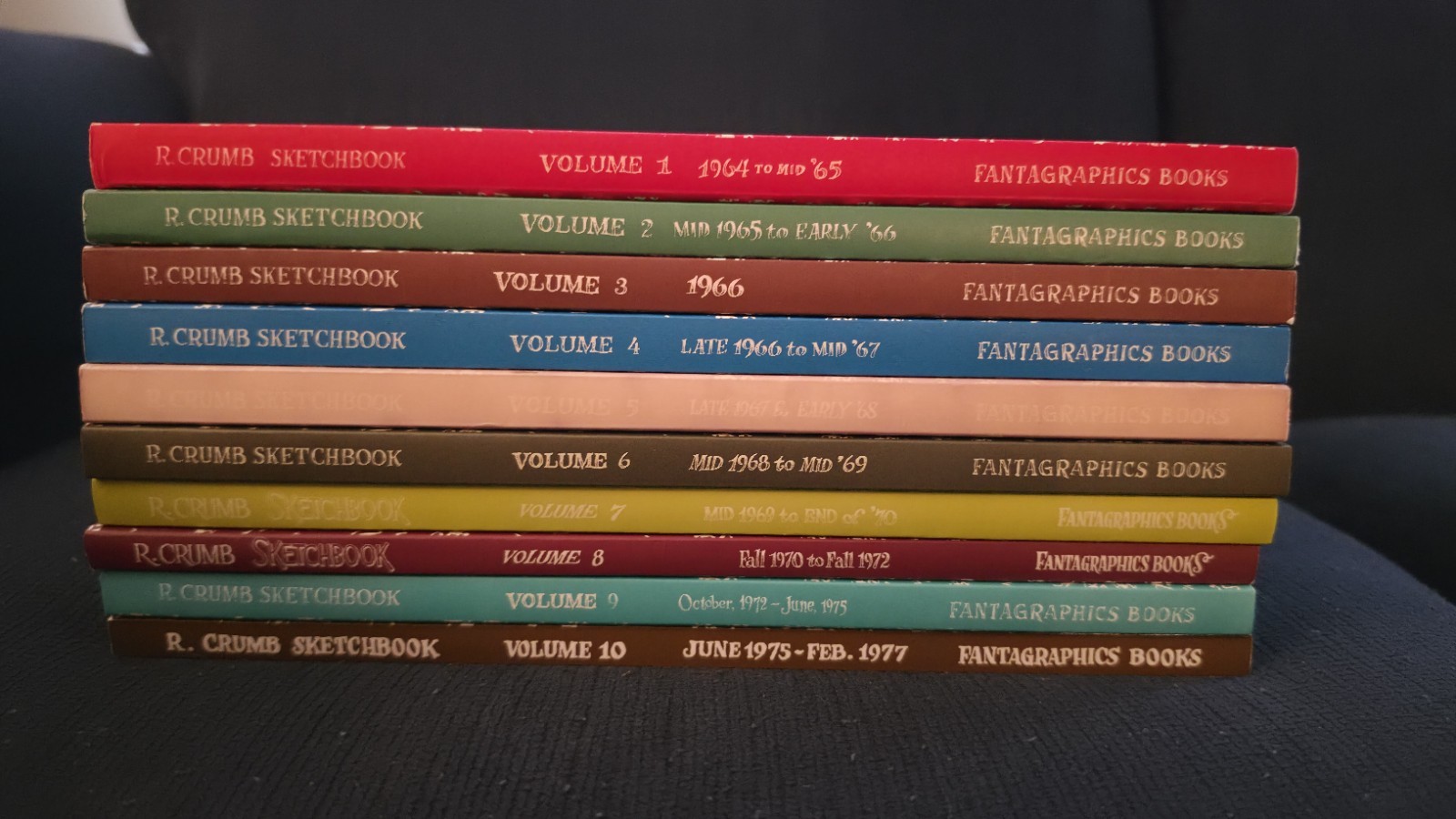 R. CRUMB SKETCHBOOK Volume 1,2,3,4,5,6,7,8,9,10 Comic Book Set FANTAGRAPHICS NOS