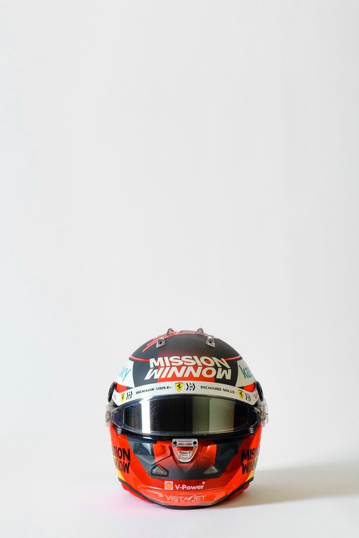 Carlos Sainz - Helmet Race Used Ferrari 2021