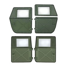 Military Tactical Split Doors - Green- Set of 4- Hard X-Door, fits HUMVEE , USA picture