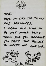 Keith Haring Original Sketches/Letter - Pre Certified ACOA picture