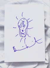 DAMIEN HIRST Original FOR THE LOVE OF GOD Drawing SIGNED Graphic AUTOGRAPH picture