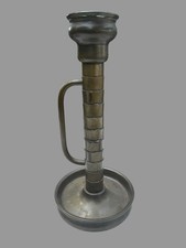 Antique Vincent Mfg Co Cleveland Brass Giant Chamberstick Candlestick 17” #533 picture