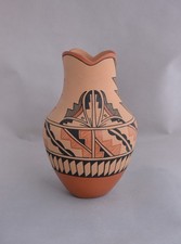 L. Madalena - Large Jemez Pueblo Pottery Vase - Beautifully Painted  9 3/4