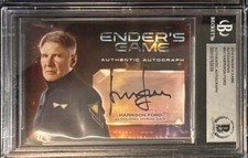 Harrison Ford as Hyrum Gaff ENDER'S GAME Autograph Card BGS Slabbed Authentic picture