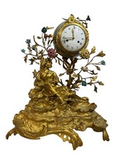 A Magnificent Chinoiserie Gilt Bronze & Porcelain Mantel Clock By Barancourt picture