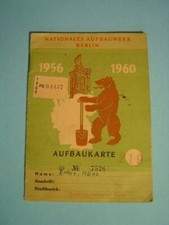 GDR construction map - NAW National Construction Berlin 1956-1960, good condition picture