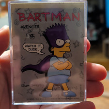 1991 Topps Bartman Avenger of Evil #1 Sticker Card - The Simpsons Bart Simpson picture