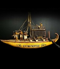 One of a kind Egyptian slave Boat with the funerals picture