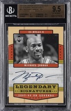 2003-04 UD LEGENDS LEGENDARY SIGNATURES, #MJ MICHAEL JORDAN BGS 9.5 picture