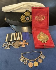 Imperial German,WW1. Minty Rare Naval Land Pilots Badge with Medals picture