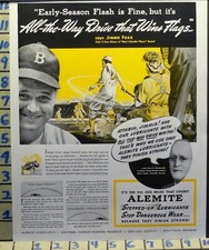 1941 ALEMITE LUBRICANT JIMMIE FOXX BASEBALL MVP GAME SPORT J48 picture