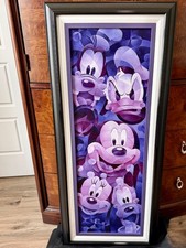 DISNEY - Fab 5 - Fine Art ORIGINAL - Tom Matousek painting 40x20 gallery framed picture