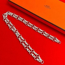 Excellent condition with case HERMES Vintage Od on Silver925 Necklace Choker Acc picture