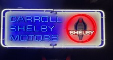 SHELBY NEON SIGN CARROLL SHELBY MOTORS - FORD MUSTANG - BRAND NEW IN CRATE picture