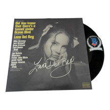 LANA DEL RAY SIGNED DID YOU KNOW THAT THERE'S A TUNNEL UNDER OCEAN BLVD LP BAS picture