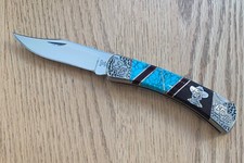 STUNNING #207 of 500 YELLOWHORSE BUCK 110 KNIFE NEVER USED RARE BRST2 picture