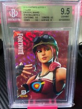 2019 PANINI FORTNITE SERIES 1 BULLSEYE CRYSTAL SHARD ITA PRINT BGS 9.5 GEM MINT picture