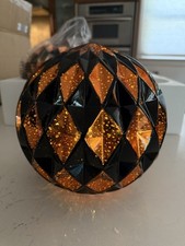 Valerie Parr Hill QVC Harlequin Spheres S/2 Halloween SOLD OUT picture