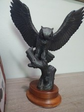 Great Horned Owl Bronze Statue Franklin Mint By Gilroy Roberts 131/2500 picture