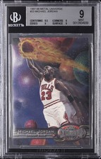 1997-98 SKYBOX METAL UNIVERSE #23 MICHAEL JORDAN BGS 9 picture